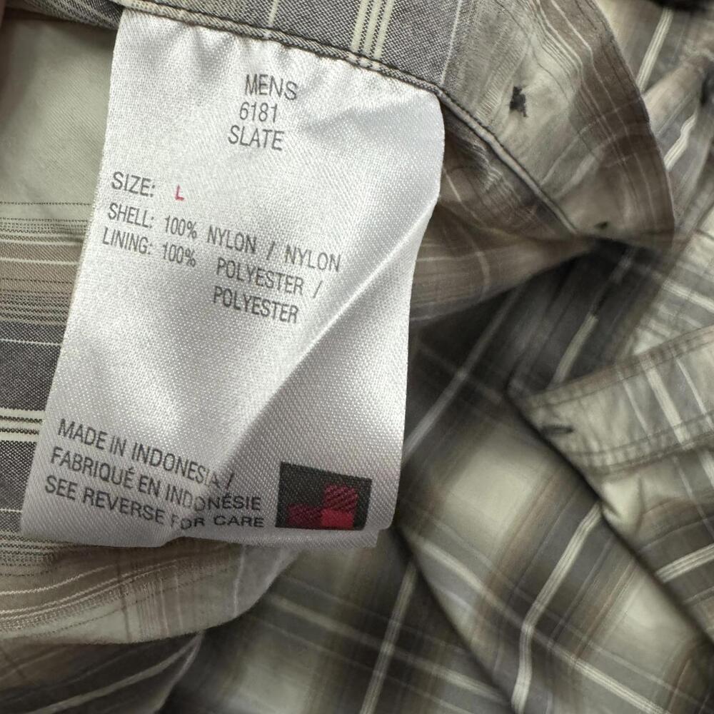 Woolrich Outdoor Shirt Jacket with Mesh Lining, Grey/White Plaid, Mens Large - Picture 6 of 8